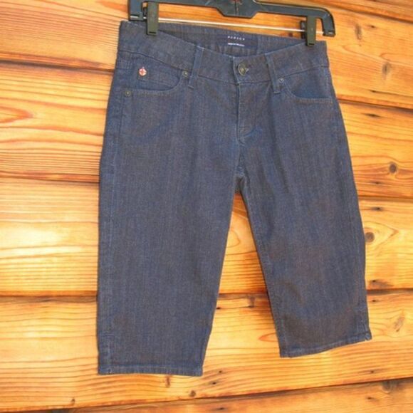 Hudson Dark Denim Low Rise Shorts 25 - Picture 3 of 8